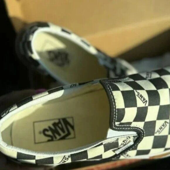 New VANS Era Stacked Checkerboard Slip On Canvas Shoes - Picture 3 of 11